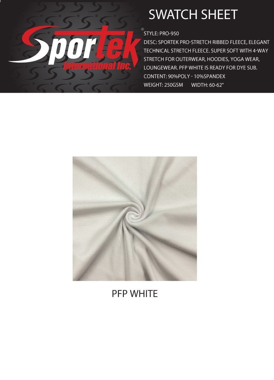 PRO-950 Sportek Pro-Stretch Ribbed Fleece - Spandex, Spandex Fleece Pro-StretchSportek International Inc.