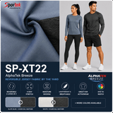 SP - XT22 AlphaTek Breeze Reversible Jersey Fabric by the Yard - Spandex, Moisture Management Mesh and PQSportek International Inc.