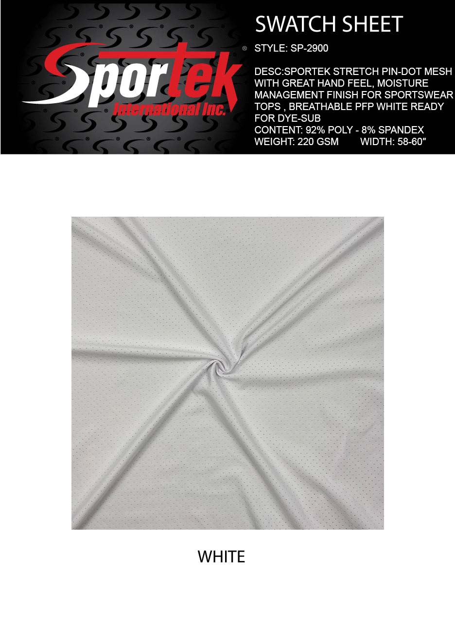 SP - 2900 Sportek Stretch pin - dot mesh - Sportek International Inc.