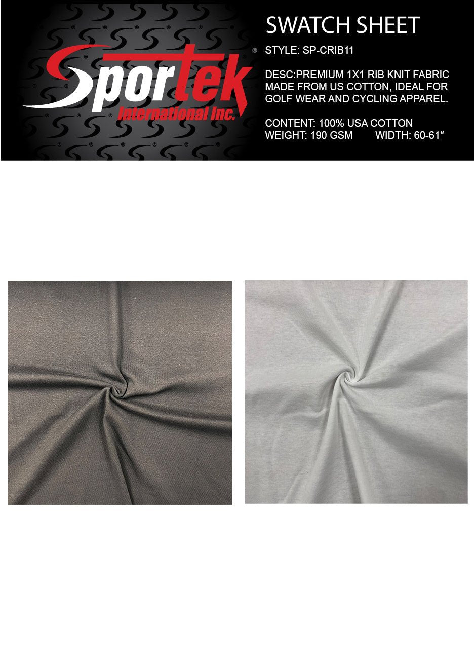 Sportek SP - CRIB11 Cotton Rib Knit Fabric - Sportek International Inc.