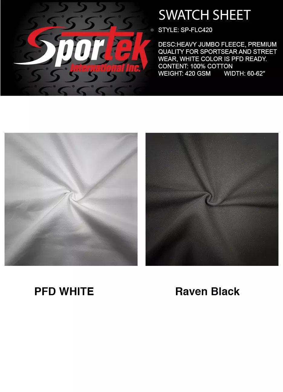 SP - FLC420 Sportek Heavy Jumbo Fleece - 100% Cotton - Sportek International Inc.