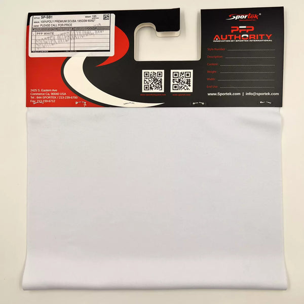 SP - SB1 | Polyester Scuba Premium Quality | PFP White - Sportek International Inc.