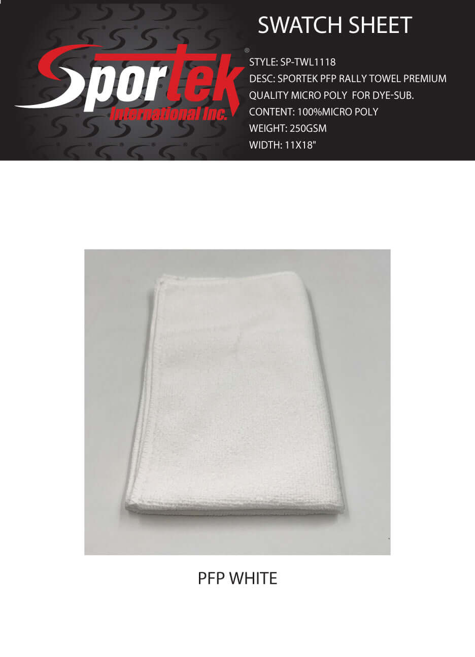 SP - TWL1118 Sportek PFP Rally Towel Premium Quality Micro Poly - Sportek International Inc.