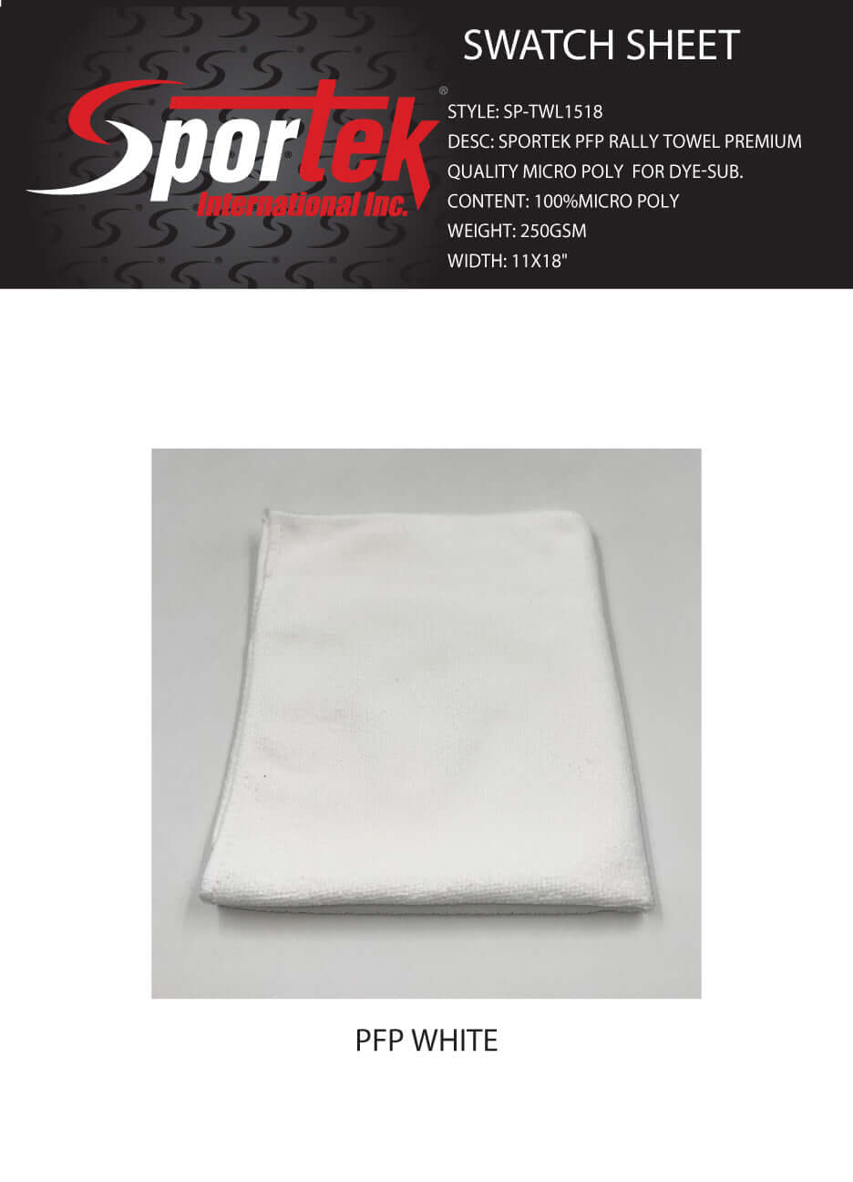 SP - TWL1518 Sportek PFP Rally Towel Premium Quality Micro Poly - Sportek International Inc.