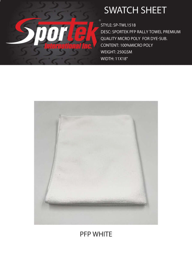 SP - TWL1518 Sportek PFP Rally Towel Premium Quality Micro Poly - Sportek International Inc.