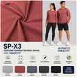 SP - X3 Alphatek Heather Sanded Jersey with MAXDRI - Spandex, Moisture Management SpandexSportek International Inc.