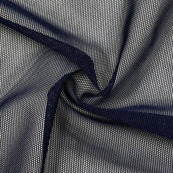 Triple Textile Small Micro Hole See Through Stretch Nylon Spandex Mesh Power Net Fabric (Black)