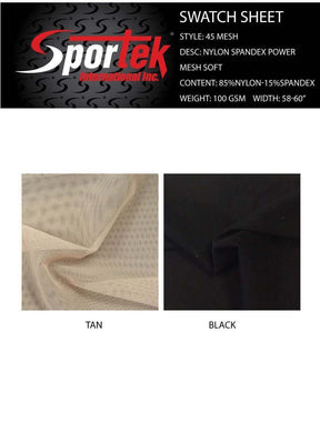 45 Mesh Nylon Spandex Power Mesh Soft - Sportek International Inc.