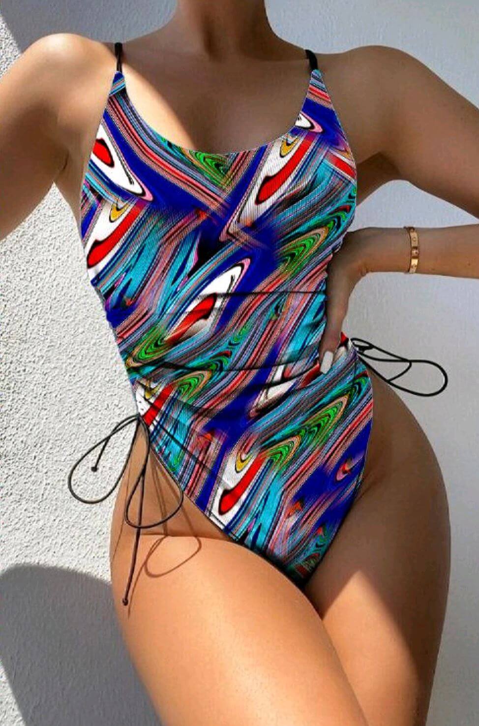 SP - NP90023 Aquatic Blue Nylon Spandex Digitally Wet Print - Sportek International Inc.