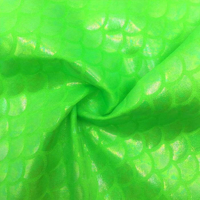 SP - Mermaid 101 Spandex Tricot with Rainbow clear shell - $14 per yard - $5 per color card - Sportek International Inc.