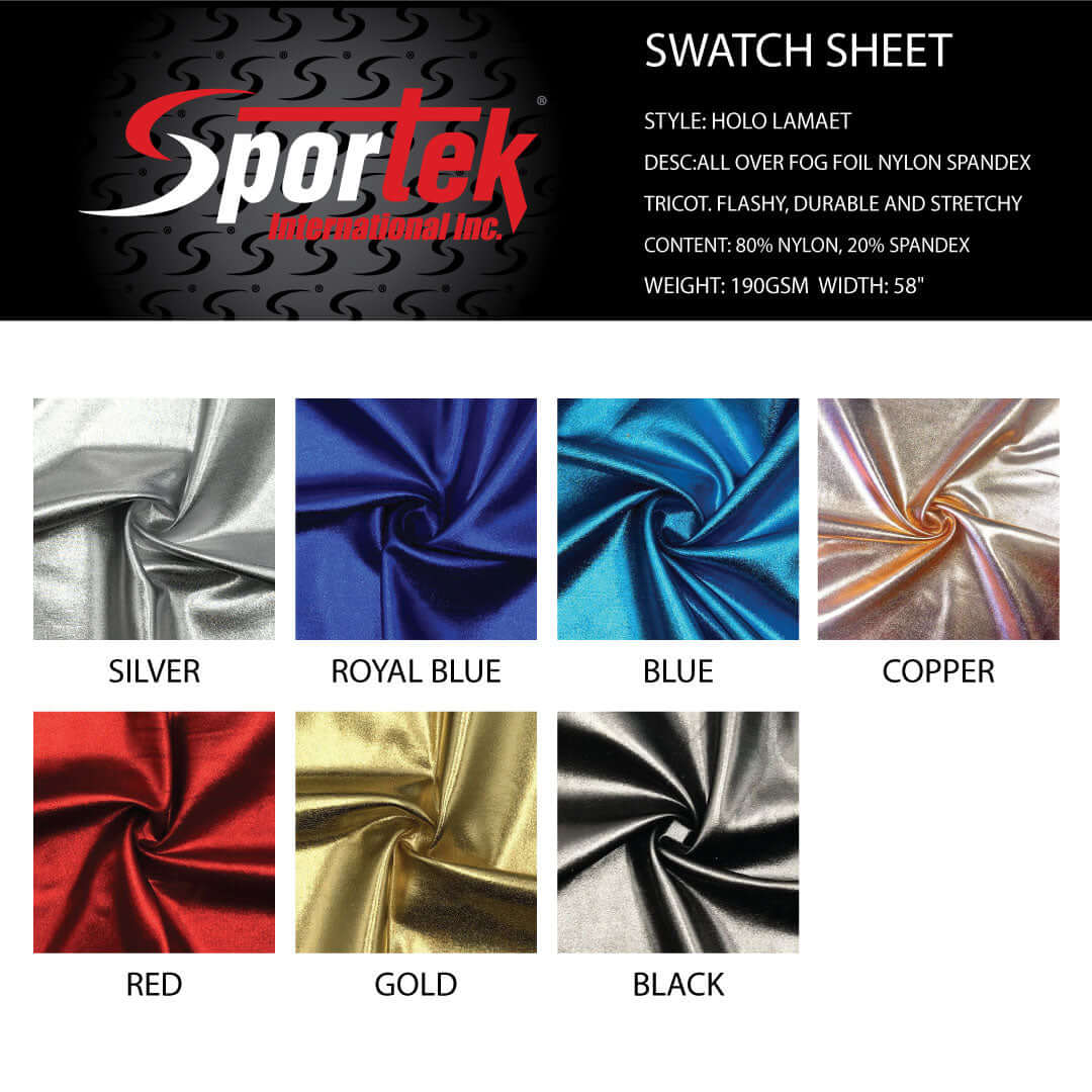 Holo Lamae Sportek All Over Fog Foil Nylon Spandex Tricot | Dance Wear | Party Design - Sportek International Inc.