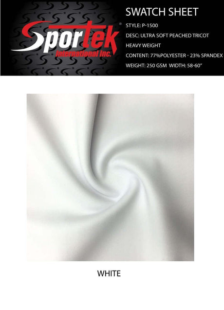 P - 1500 Ultra Soft Peached Tricot Heavy Weight - Sportek International Inc.
