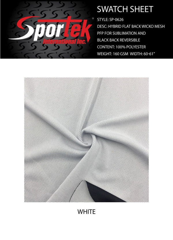 SP-0626 Hybrid flat back wicko mesh with PFP for sublimation