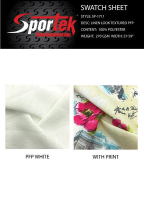 SP - 1711 | PFP Linen Look Woven for Sublimation | Home Textile | Pillow Covers | Tablecloth - Sportek International Inc.