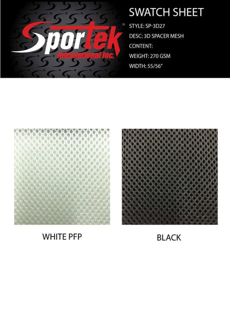 SP - 3D27 3D spacer mesh for Sportswear, Medical, Shoes, Backpacks and many other applications - Sportek International Inc.