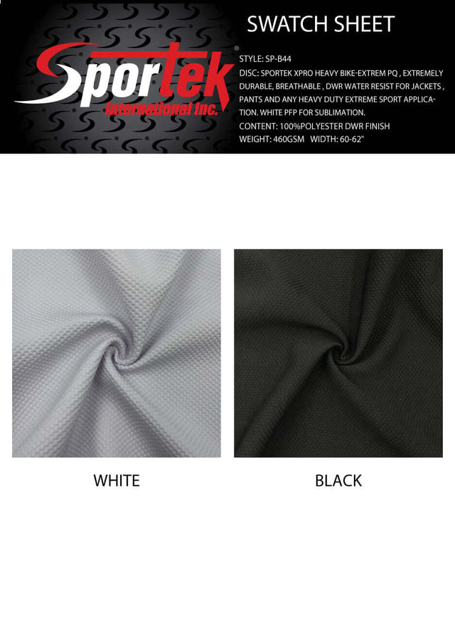 SP - B44 - Sportek Xpro Heavy Bike - Extreme PQ Extremely Durable Breathable DWR water resist - Sportek International Inc.