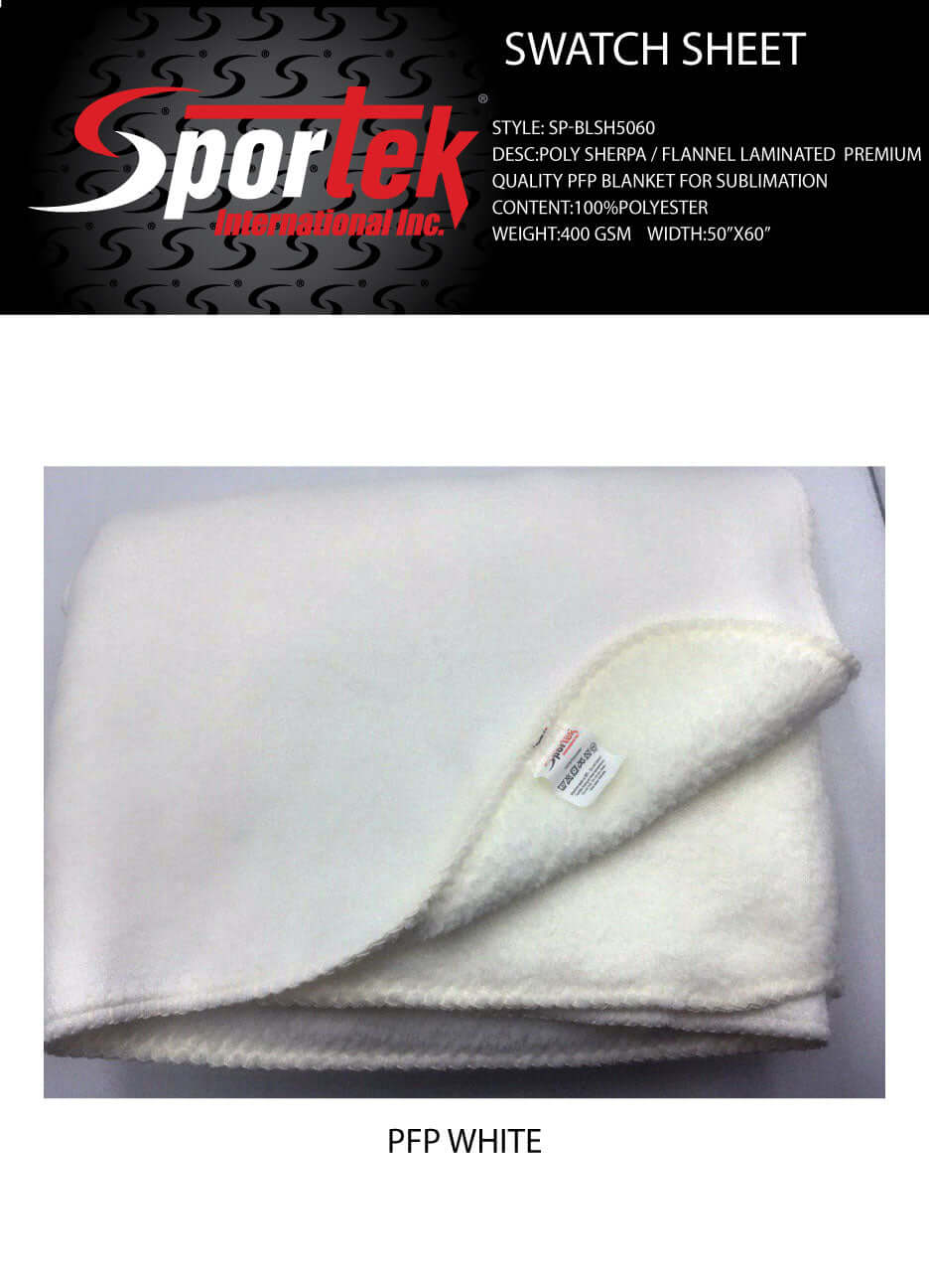 SP - BLSH5060 Poly Sherpa / Flannel Laminated Premium Quality - Sportek International Inc.