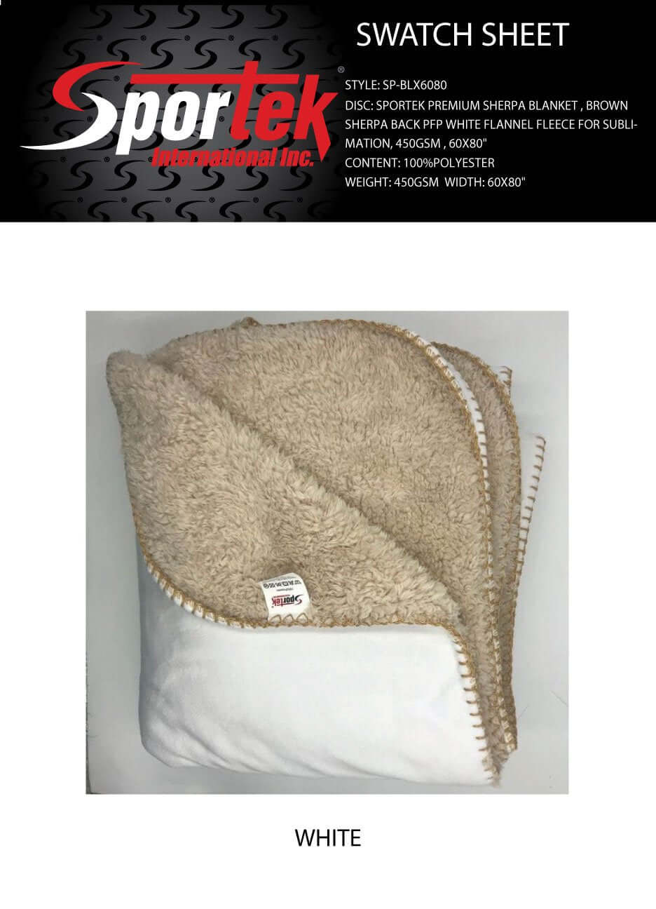 SP - BLX6080 Sportek Premium Sherpa Blanket - Sportek International Inc.