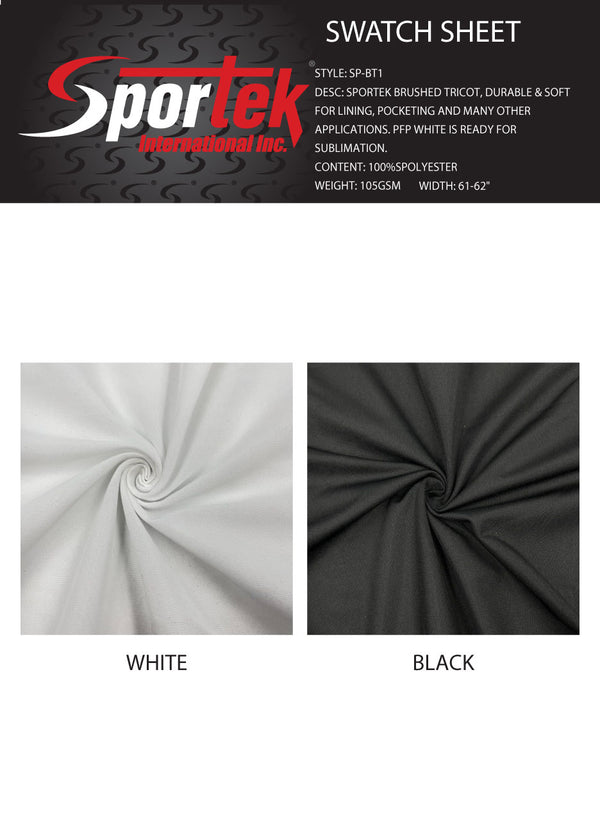 SP-BT1 Sportek Brushed Tricot Durable and Soft