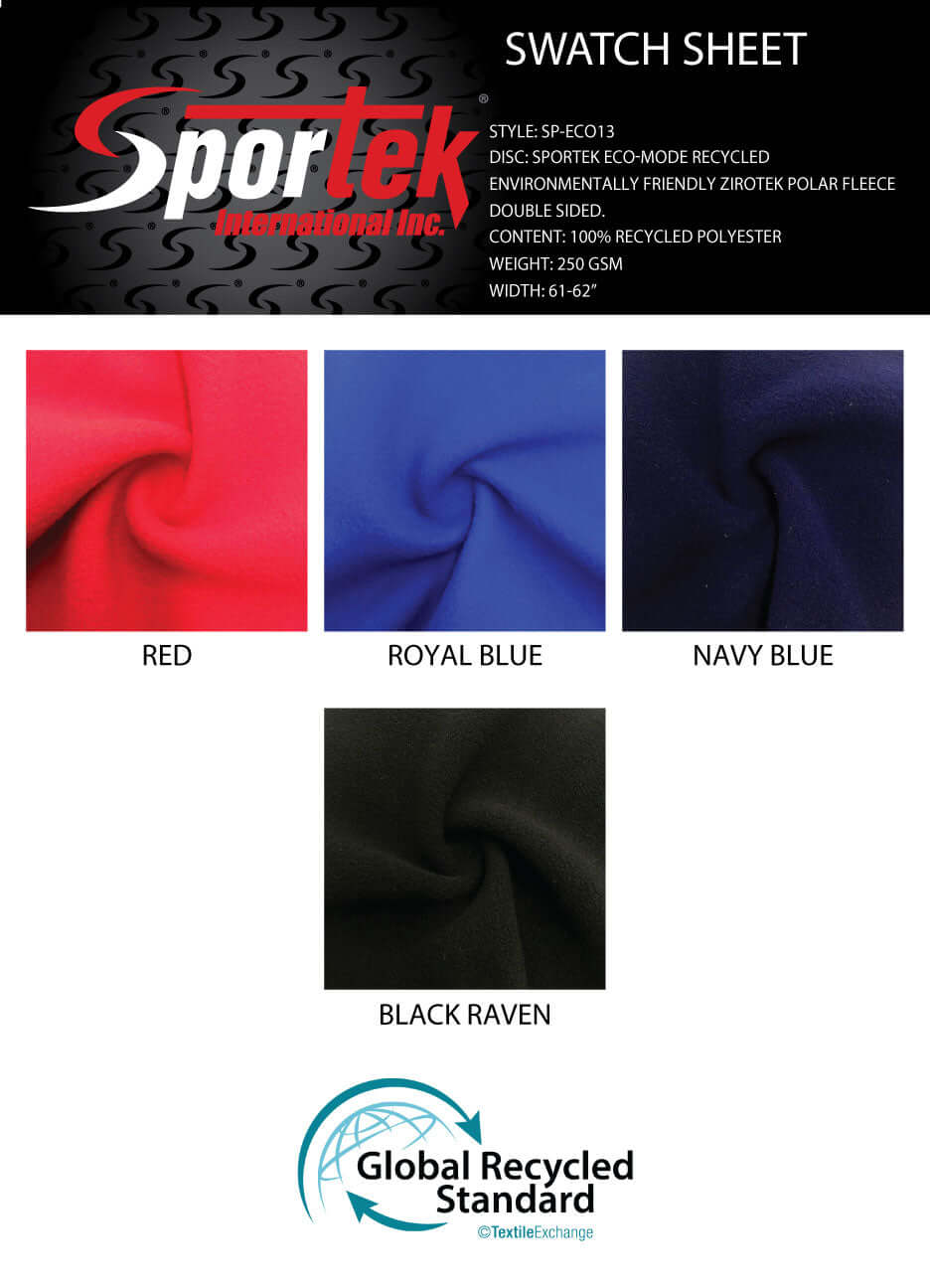 SP - ECO13 Sportek Eco - Mode Recycled Environmentally Friendly Zirotek Polar Fleece - Sportek International Inc.
