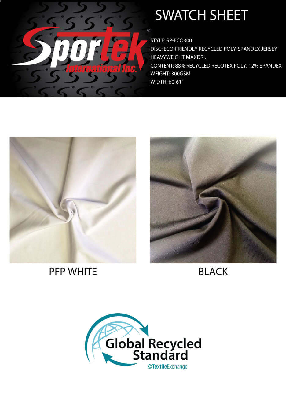 SP - ECO300 Eco - friendly recycled poly - spandex Jersey heavyweight MaxDri - Sportek International Inc.