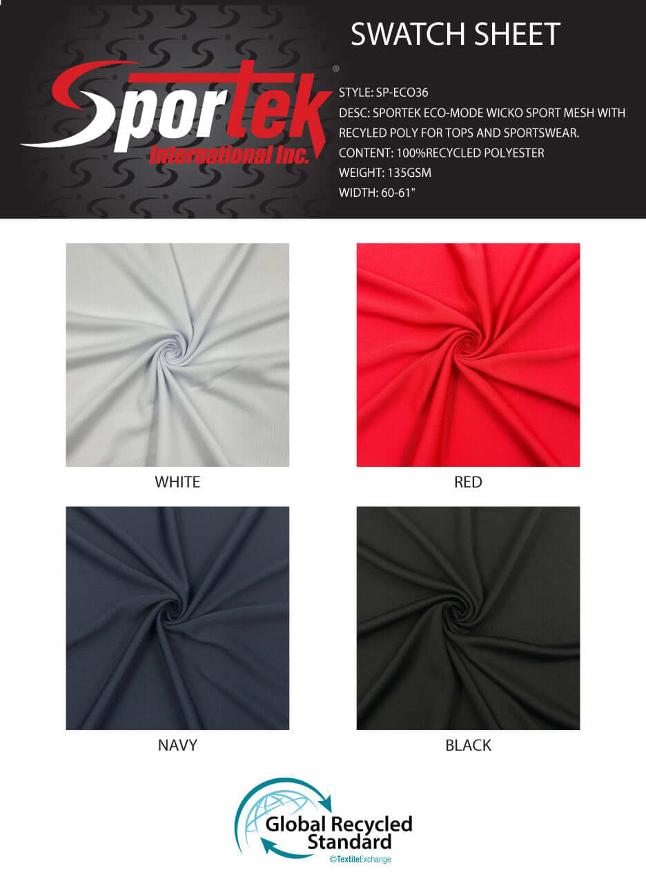 SP - ECO36 Sportek Eco - Mode Wicko Sport Mesh With Recycles Poly - Sportek International Inc.