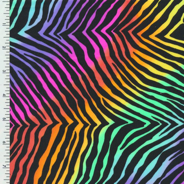 SP-NP2792 Rainbow Zibra Nylon Spandex Digitally Wet Print