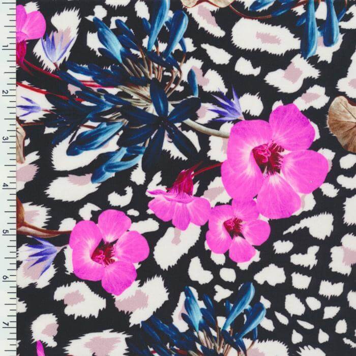 SP - NP2798 Wild Floral Nylon Spandex Digitally Wet Print - Sportek International Inc.