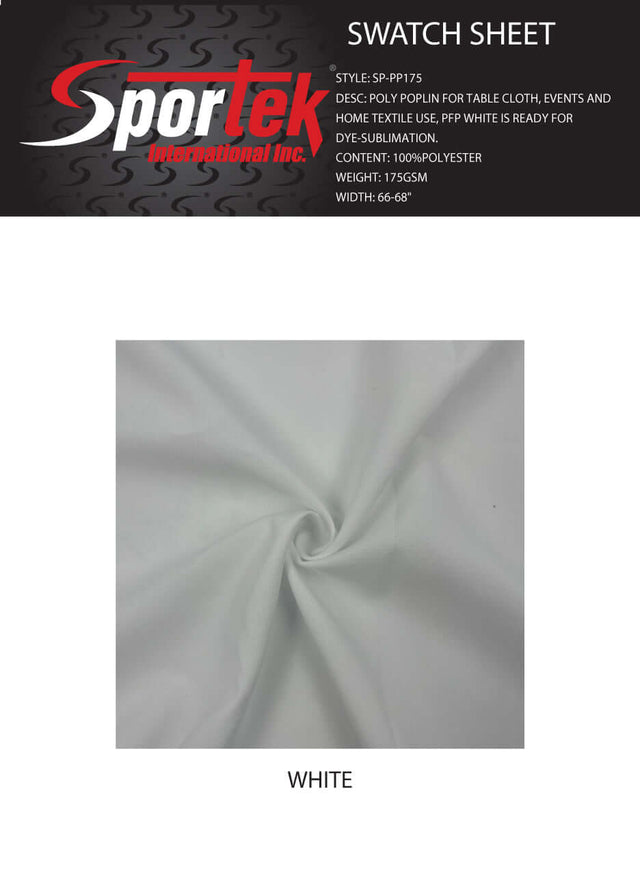 SP - PP175 Poly Poplin - Sportek International Inc.