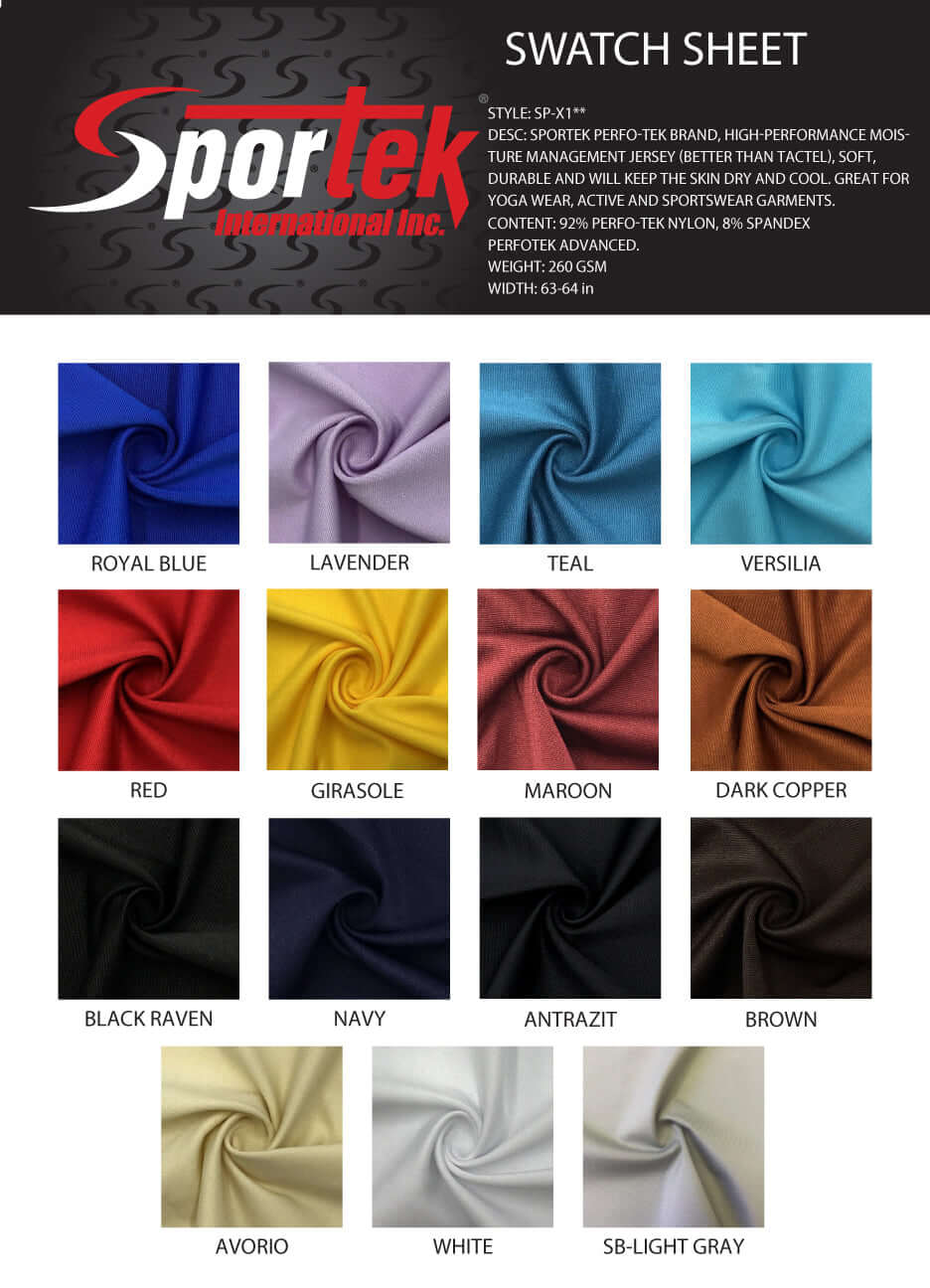 SP - X1** Nylon - Spandex Perfo - TEK Jersey - Sportek International Inc.