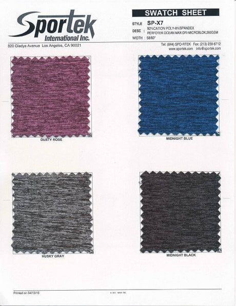 SP - X7 Perfotek Ocean | Perfotek Ocean Max - Dri Microblok - Sportek International Inc.