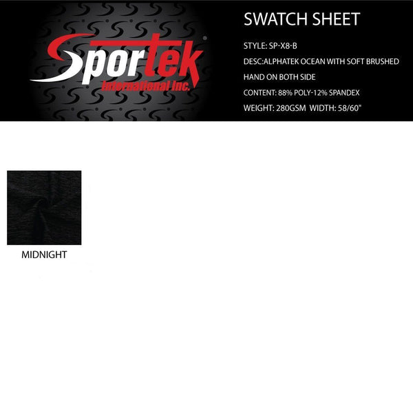 SP-X8-B Alphatek Ocean with soft brushed hand on both sides | yoga pants and yoga bras