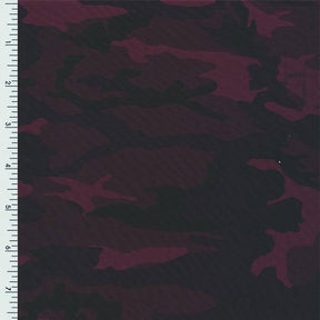 XL0011 Printed Spandex Tricot Promo print MAROON CAMO - Sportek International Inc.
