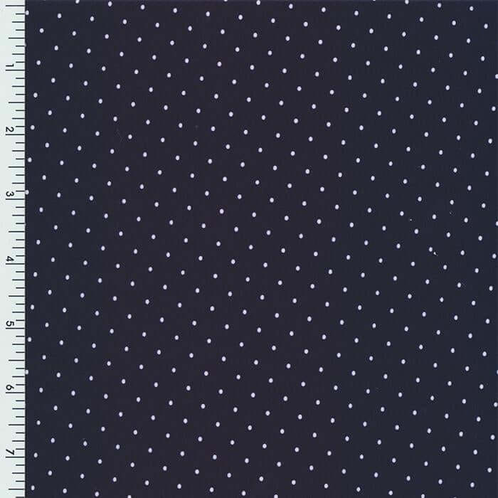 XL0019 Printed Spandex Tricot Promo print PIN DOT NAVY WHITE - Sportek International Inc.