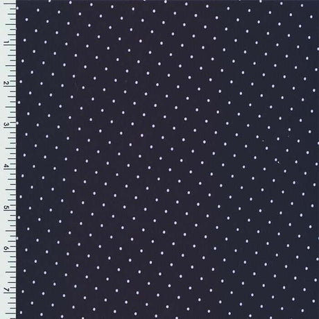 XL0019 Printed Spandex Tricot Promo print PIN DOT NAVY WHITE - Sportek International Inc.