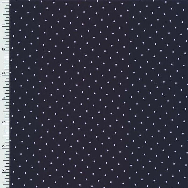 XL0019 Printed Spandex Tricot Promo print PIN DOT NAVY WHITE - Sportek International Inc.
