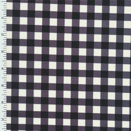 XL0028 Printed Spandex Tricot Promo print BLACK WHITE CHECKER - Sportek International Inc.