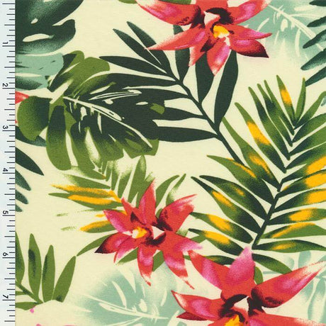 XL0030 Printed Spandex Tricot Promo print "olala tropical" - Sportek International Inc.