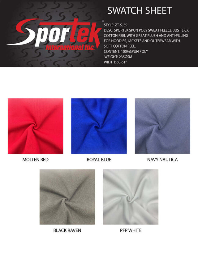ZT - SJ39 Sportek Spun Poly Sweat Fleece - Sportek International Inc.