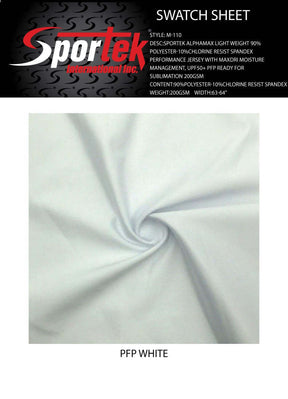 M - 110 Alphamax Light Weight Chlorine Resist Spandex Jersey with MAXDRI - Sportek International Inc.