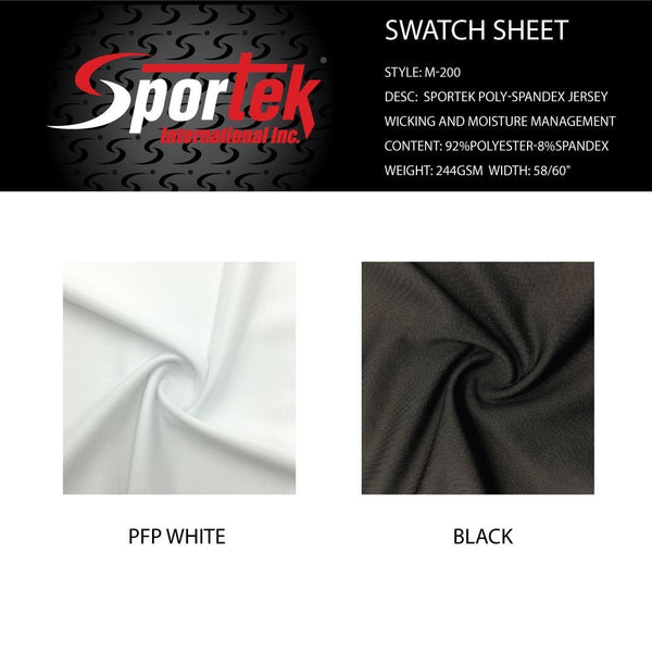 M-200 Sportek Poly-Spandex Jersey Wicking and moisture management