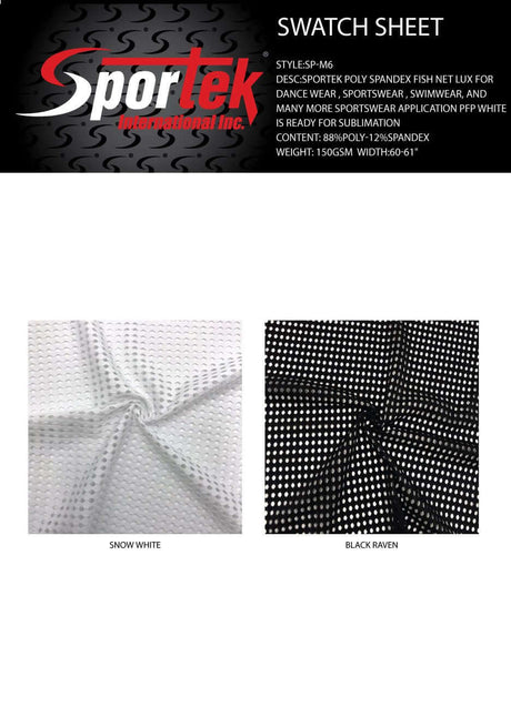 SP - M6 Sportek Poly Spandex fish net lux for dance wear - Sportek International Inc.
