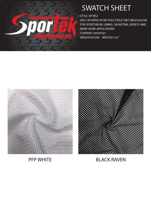 SP - MS2 | Sportek Sport Poly Micro Mesh 82 GSM For Sportswear, Lining - Sportek International Inc.