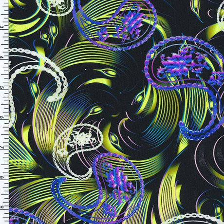 SP - NP2644 Paisly Mazely Nylon Spandex Digitally Wet Print - Sportek International Inc.