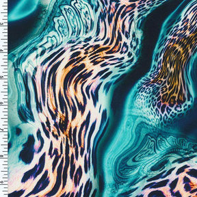 SP - NP2647 Aqua Leopard Nylon Spandex Digitally Wet Print - Sportek International Inc.
