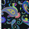 SP - NP2673 Royal Paisley - Black Green Blue Red Nylon Spandex Digitally Wet Print - Sportek International Inc.