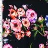 SP-NP2674 Happy Birthday Floral - Black Red Green Blue  | Nylon Spandex Digitally Wet Print