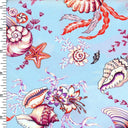 SP - NP2675 Ocean Shell Party - Blue Beige White | Nylon Spandex Digitally Wet Print - Sportek International Inc.