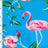 SP - NP2677 Flamingo & Rose - Blue Pink Green | Nylon Spandex Digitally Wet Print - Sportek International Inc.