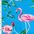 SP - NP2677 Flamingo & Rose - Blue Pink Green | Nylon Spandex Digitally Wet Print - Sportek International Inc.